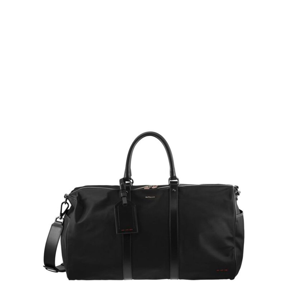 Kiton Men Nylon Travel Holdall With Leather Details